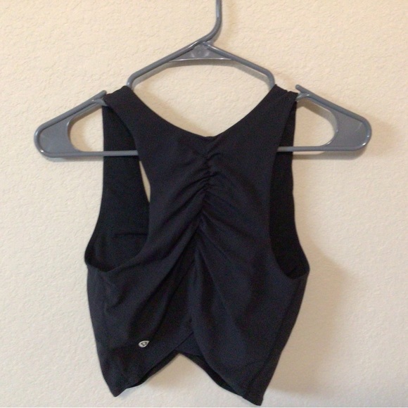 Lululemon Ruched Nulu Longline Yoga Bra Size 8 BLACK Worn 1x - Picture 5 of 9